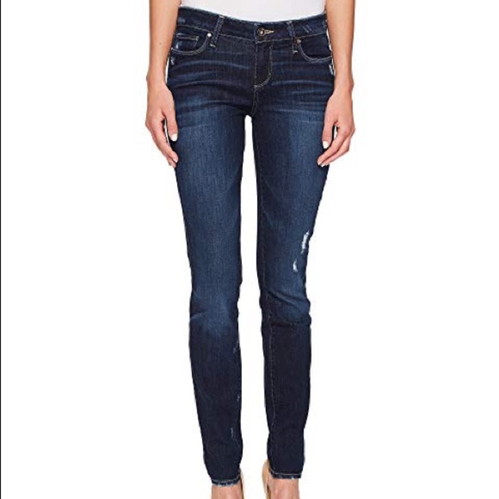 PAIGE Darkwash Destructed Skinny Jeans Sz 28